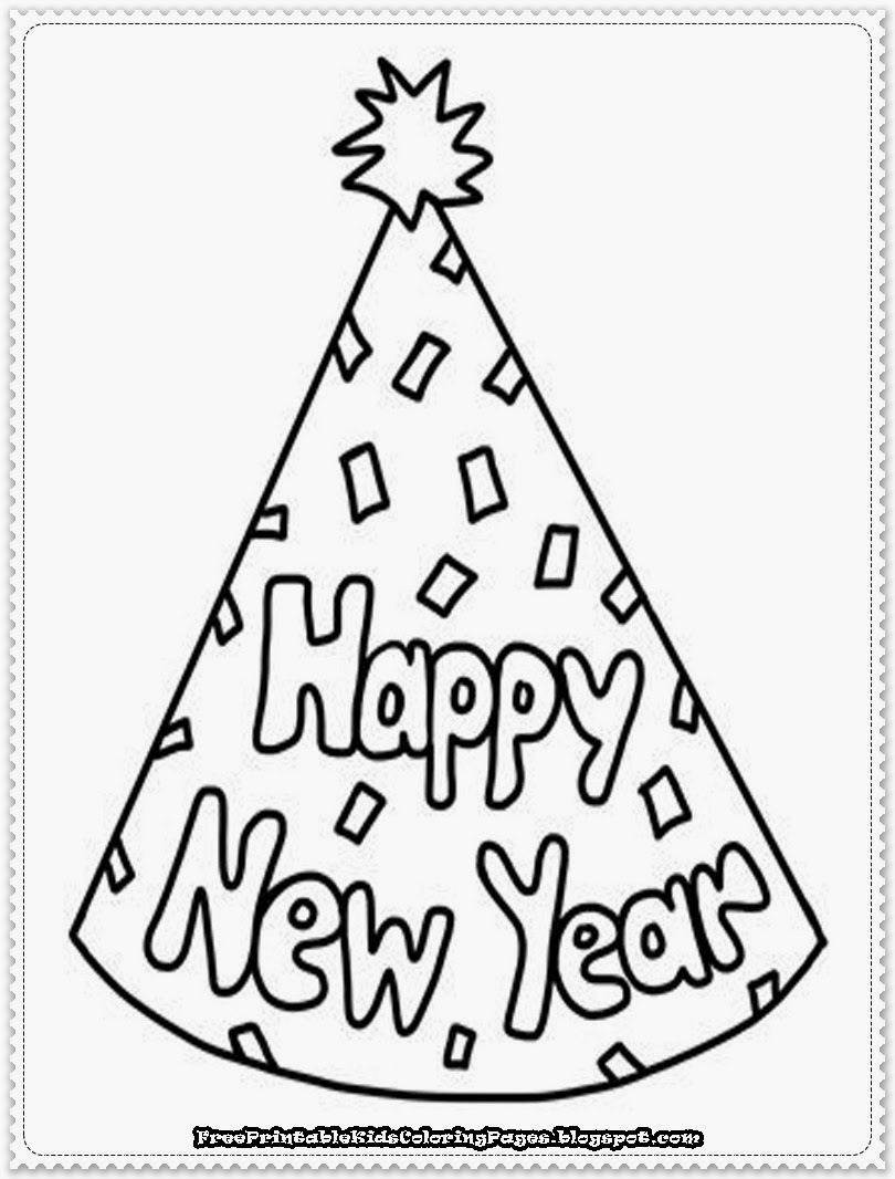 Dibujo para colorear: Año nuevo (Fiestas y ocasiones especiales) #60757 - Dibujos para Colorear e Imprimir Gratis
