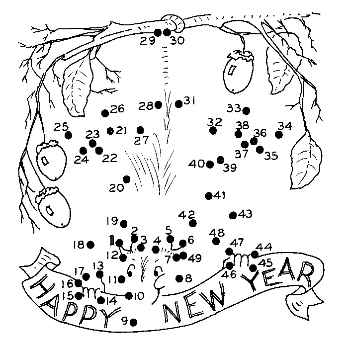 Dibujo para colorear: Año nuevo (Fiestas y ocasiones especiales) #60798 - Dibujos para Colorear e Imprimir Gratis