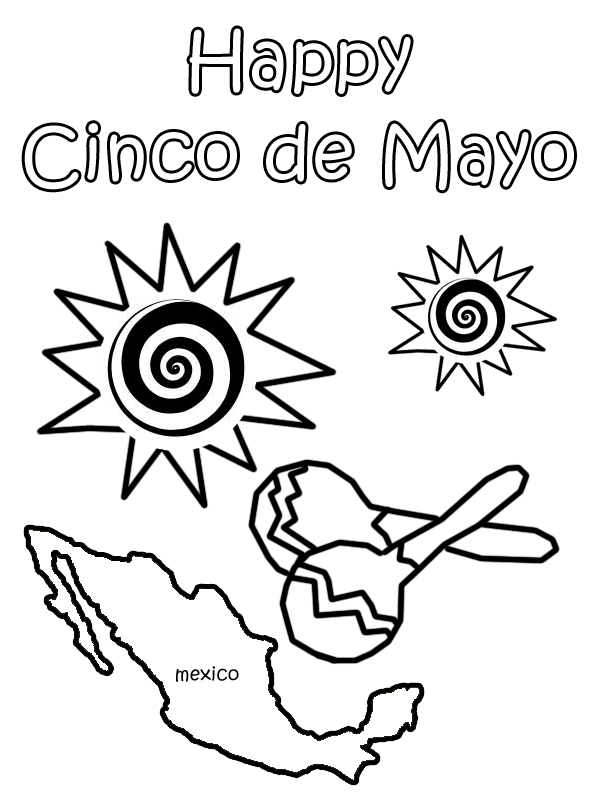 Dibujos de Cinco de Mayo #59979 (Fiestas y ocasiones especiales) para  colorear – Páginas imprimibles gratis