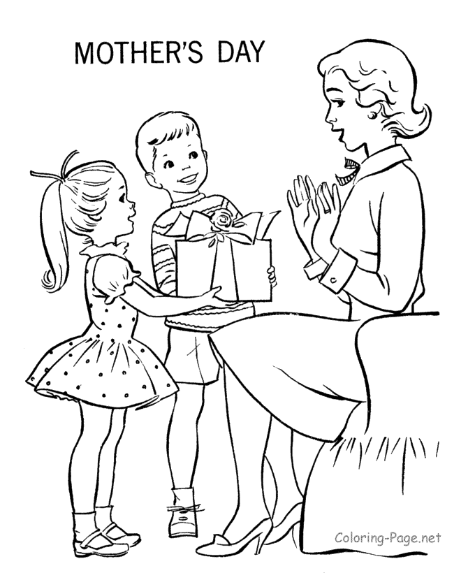 Dibujo para colorear: Día de la Madre (Fiestas y ocasiones especiales) #129767 - Dibujos para Colorear e Imprimir Gratis