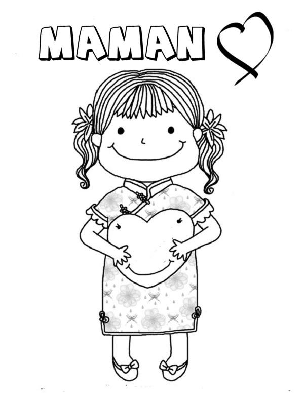 Dibujo para colorear: Día de la Madre (Fiestas y ocasiones especiales) #129798 - Dibujos para Colorear e Imprimir Gratis