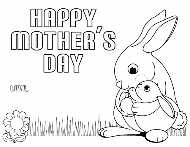 Dibujo para colorear: Día de la Madre (Fiestas y ocasiones especiales) #129881 - Dibujos para Colorear e Imprimir Gratis