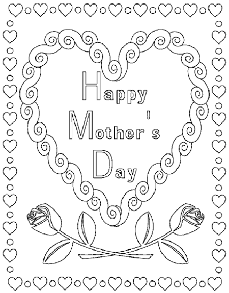 Dibujo para colorear: Día de la Madre (Fiestas y ocasiones especiales) #129926 - Dibujos para Colorear e Imprimir Gratis