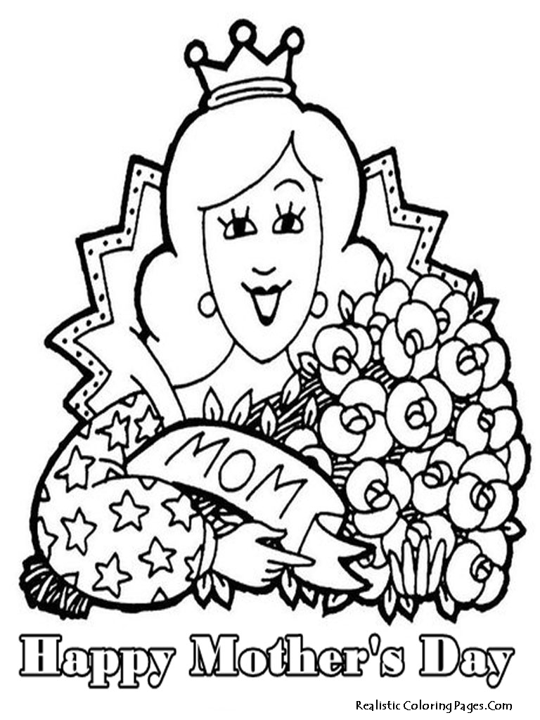 Dibujo para colorear: Día de la Madre (Fiestas y ocasiones especiales) #130008 - Dibujos para Colorear e Imprimir Gratis