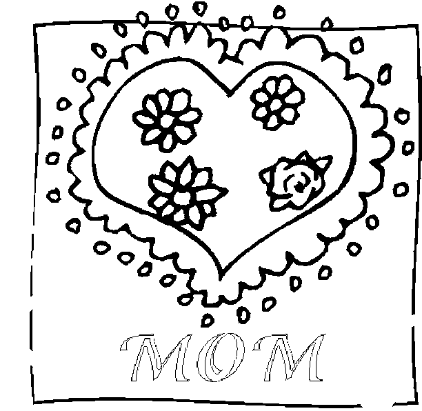 Dibujo para colorear: Día de la Madre (Fiestas y ocasiones especiales) #130019 - Dibujos para Colorear e Imprimir Gratis