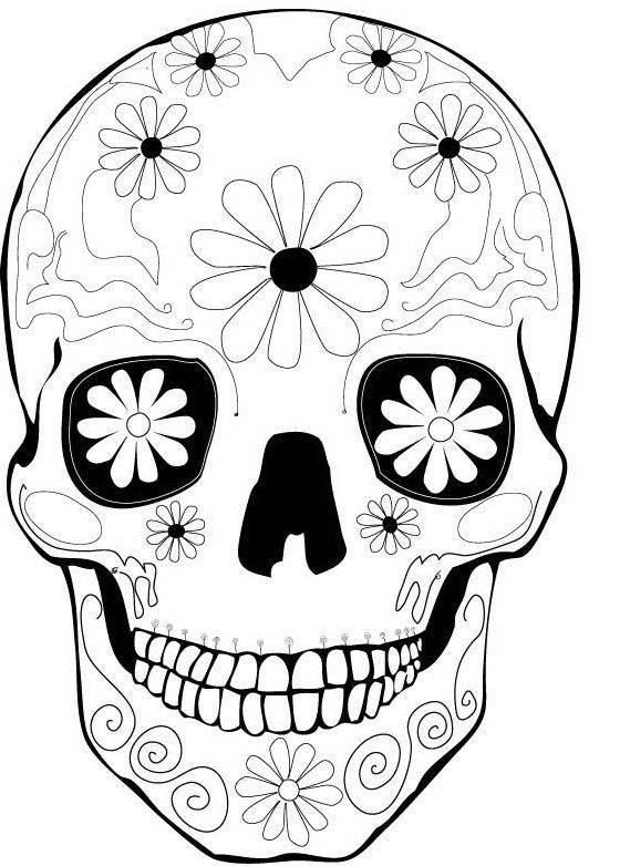 Dibujos de Día de los Muertos (Fiestas y ocasiones especiales) para  colorear y pintar – Páginas para imprimir