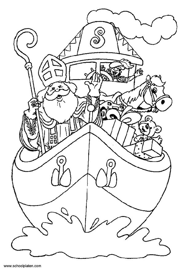 Dibujo para colorear: Día de San Nicolás (Fiestas y ocasiones especiales) #59103 - Dibujos para Colorear e Imprimir Gratis