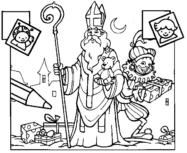 Dibujo para colorear: Día de San Nicolás (Fiestas y ocasiones especiales) #59156 - Dibujos para Colorear e Imprimir Gratis