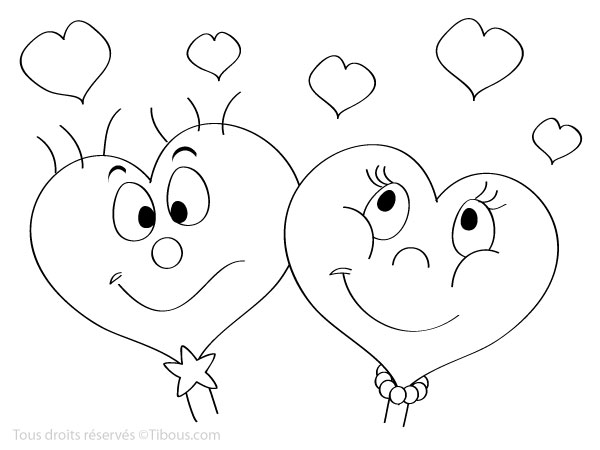 Dibujo para colorear: Día de San Valentín (Fiestas y ocasiones especiales) #54012 - Dibujos para Colorear e Imprimir Gratis
