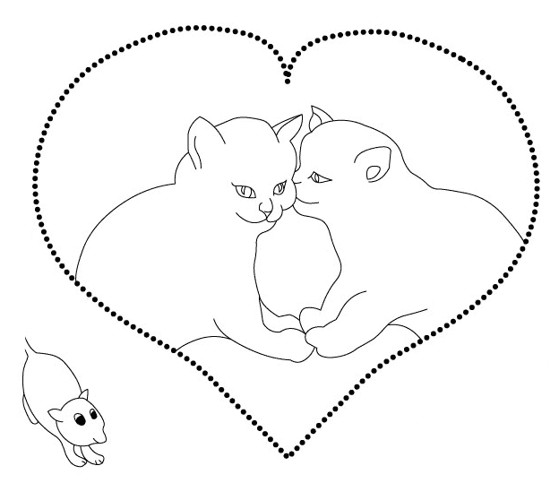 Dibujo para colorear: Día de San Valentín (Fiestas y ocasiones especiales) #54021 - Dibujos para Colorear e Imprimir Gratis