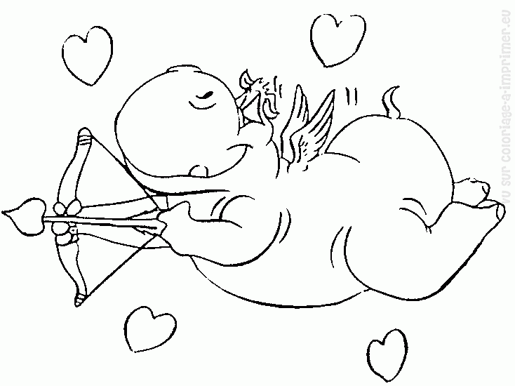 Dibujo para colorear: Día de San Valentín (Fiestas y ocasiones especiales) #54041 - Dibujos para Colorear e Imprimir Gratis