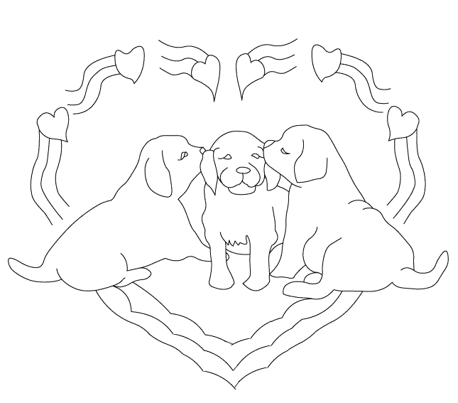 Dibujo para colorear: Día de San Valentín (Fiestas y ocasiones especiales) #54044 - Dibujos para Colorear e Imprimir Gratis