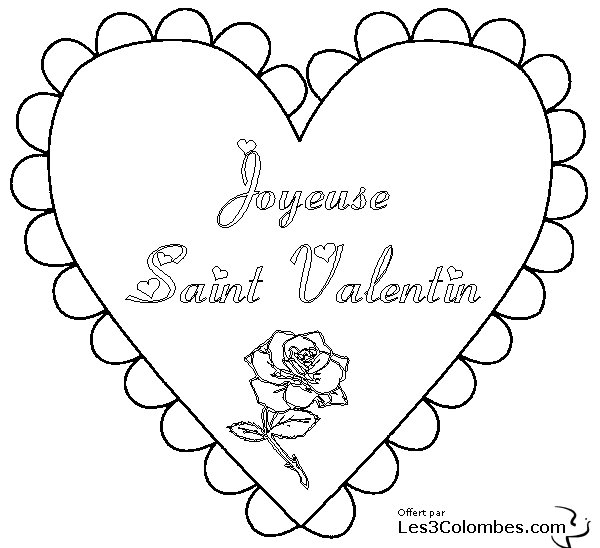 Dibujo para colorear: Día de San Valentín (Fiestas y ocasiones especiales) #54075 - Dibujos para Colorear e Imprimir Gratis
