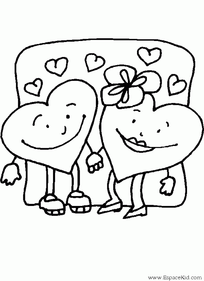Dibujo para colorear: Día de San Valentín (Fiestas y ocasiones especiales) #54130 - Dibujos para Colorear e Imprimir Gratis