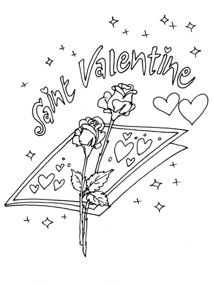 Dibujo para colorear: Día de San Valentín (Fiestas y ocasiones especiales) #54190 - Dibujos para Colorear e Imprimir Gratis