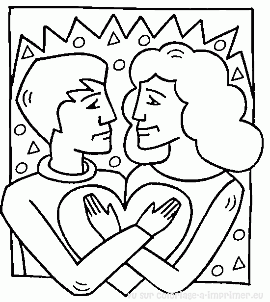 Dibujo para colorear: Día de San Valentín (Fiestas y ocasiones especiales) #54210 - Dibujos para Colorear e Imprimir Gratis