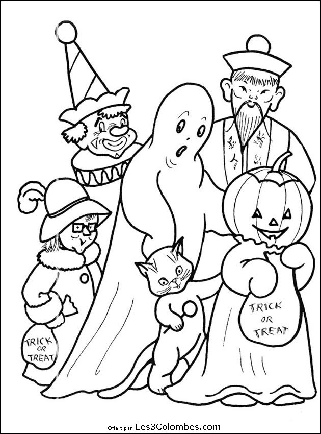 Dibujo para colorear: Halloween (Fiestas y ocasiones especiales) #55160 - Dibujos para Colorear e Imprimir Gratis