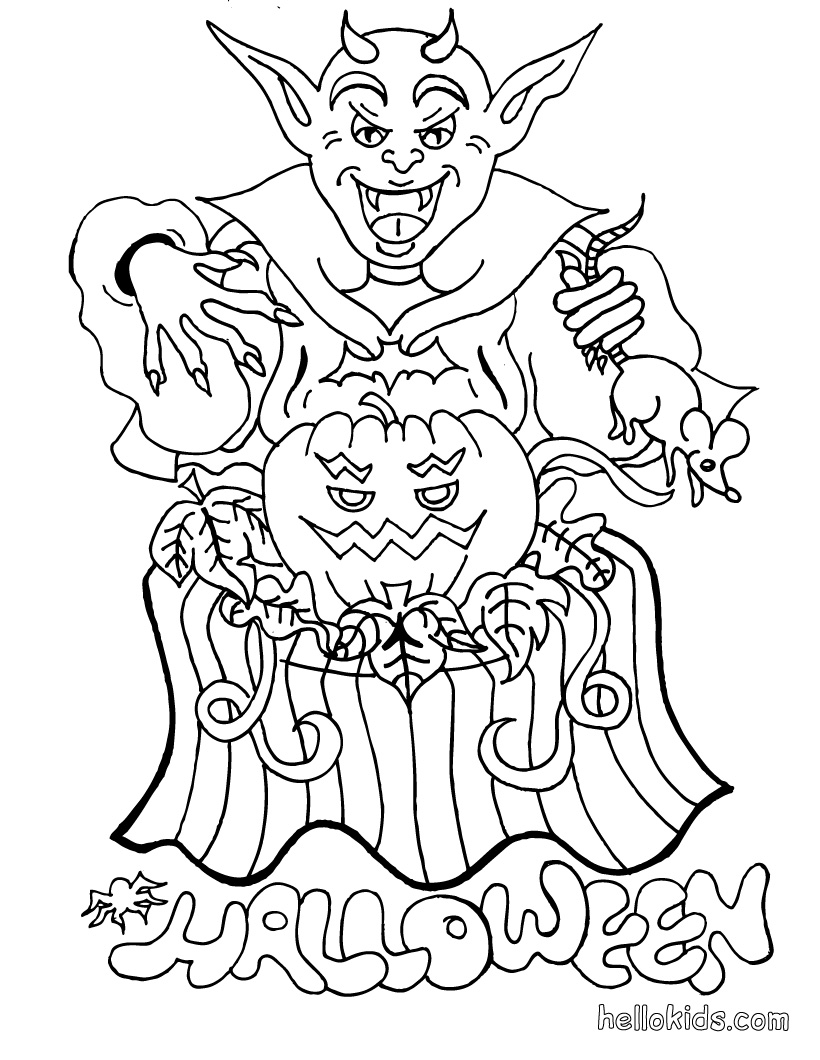 Dibujo para colorear: Halloween (Fiestas y ocasiones especiales) #55174 - Dibujos para Colorear e Imprimir Gratis