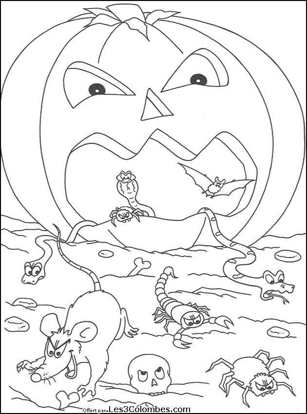 Dibujo para colorear: Halloween (Fiestas y ocasiones especiales) #55295 - Dibujos para Colorear e Imprimir Gratis