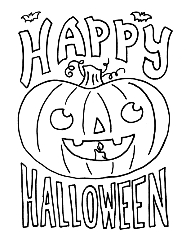 Dibujo para colorear: Halloween (Fiestas y ocasiones especiales) #55328 - Dibujos para Colorear e Imprimir Gratis