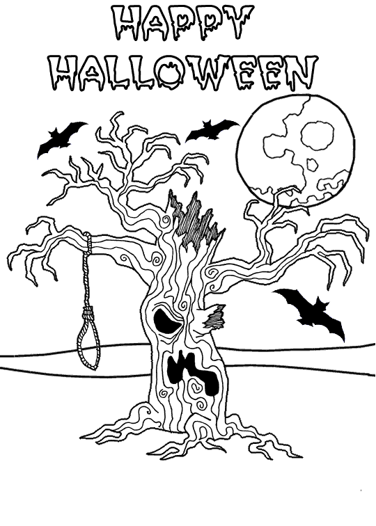 Dibujo para colorear: Halloween (Fiestas y ocasiones especiales) #55380 - Dibujos para Colorear e Imprimir Gratis