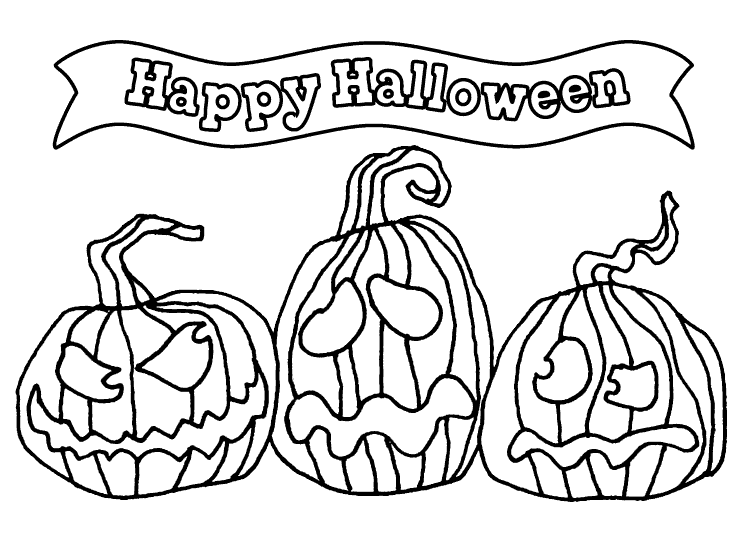 Dibujo para colorear: Halloween (Fiestas y ocasiones especiales) #55440 - Dibujos para Colorear e Imprimir Gratis