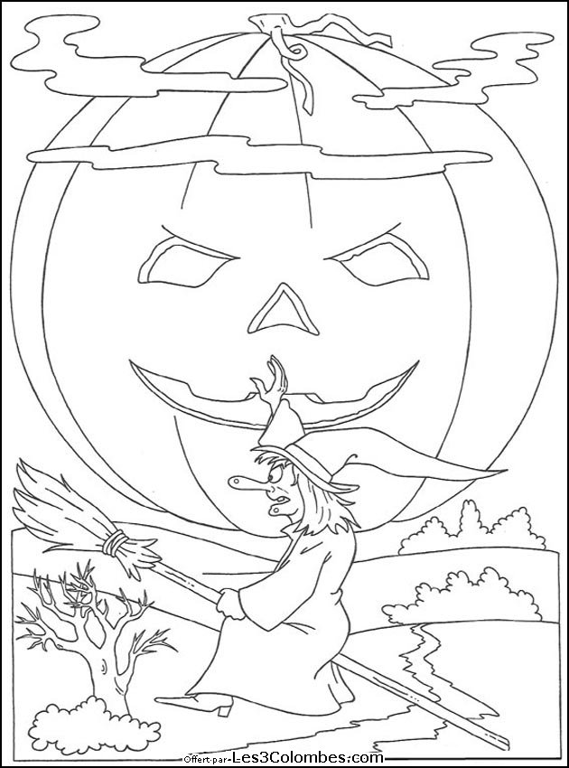 Dibujo para colorear: Halloween (Fiestas y ocasiones especiales) #55463 - Dibujos para Colorear e Imprimir Gratis