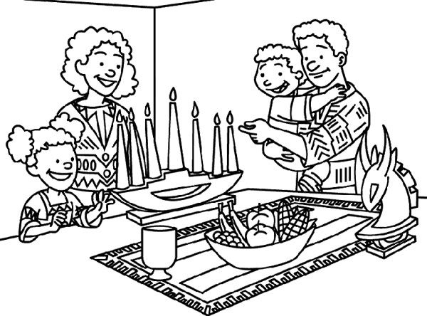 Dibujo para colorear: Kwanzaa (Fiestas y ocasiones especiales) #60421 - Dibujos para Colorear e Imprimir Gratis