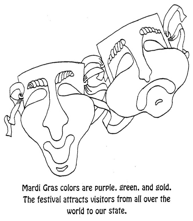 Dibujo para colorear: Mardi Gras (Fiestas y ocasiones especiales) #60683 - Dibujos para Colorear e Imprimir Gratis
