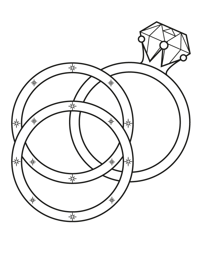 Dibujo para colorear: Matrimonio (Fiestas y ocasiones especiales) #56026 - Dibujos para Colorear e Imprimir Gratis