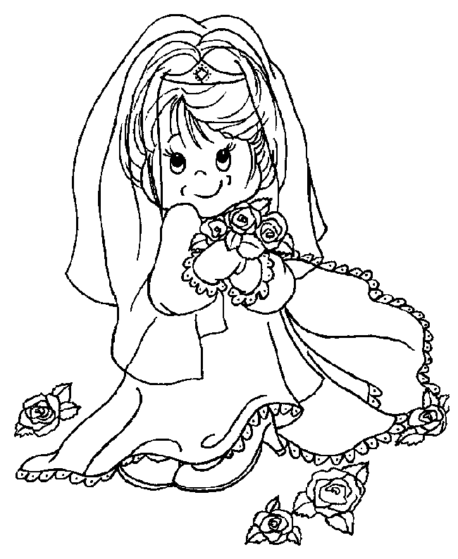 Dibujo para colorear: Matrimonio (Fiestas y ocasiones especiales) #56042 - Dibujos para Colorear e Imprimir Gratis