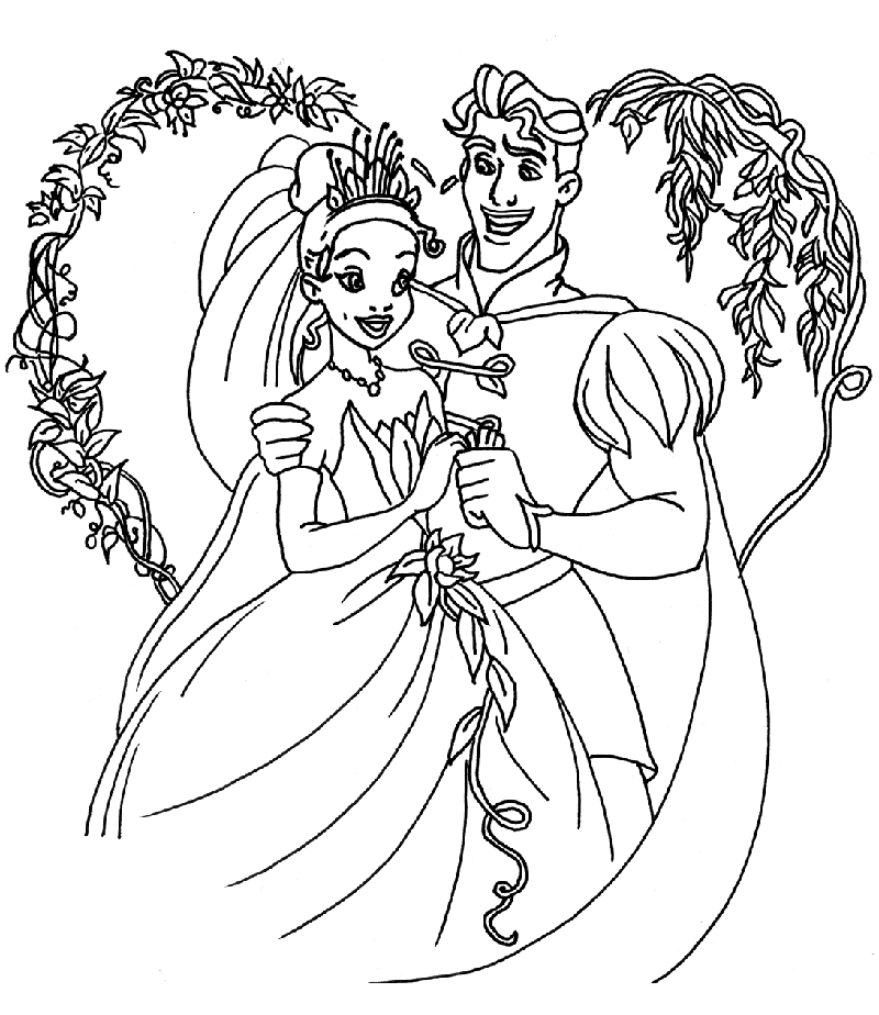 Dibujo para colorear: Matrimonio (Fiestas y ocasiones especiales) #56074 - Dibujos para Colorear e Imprimir Gratis