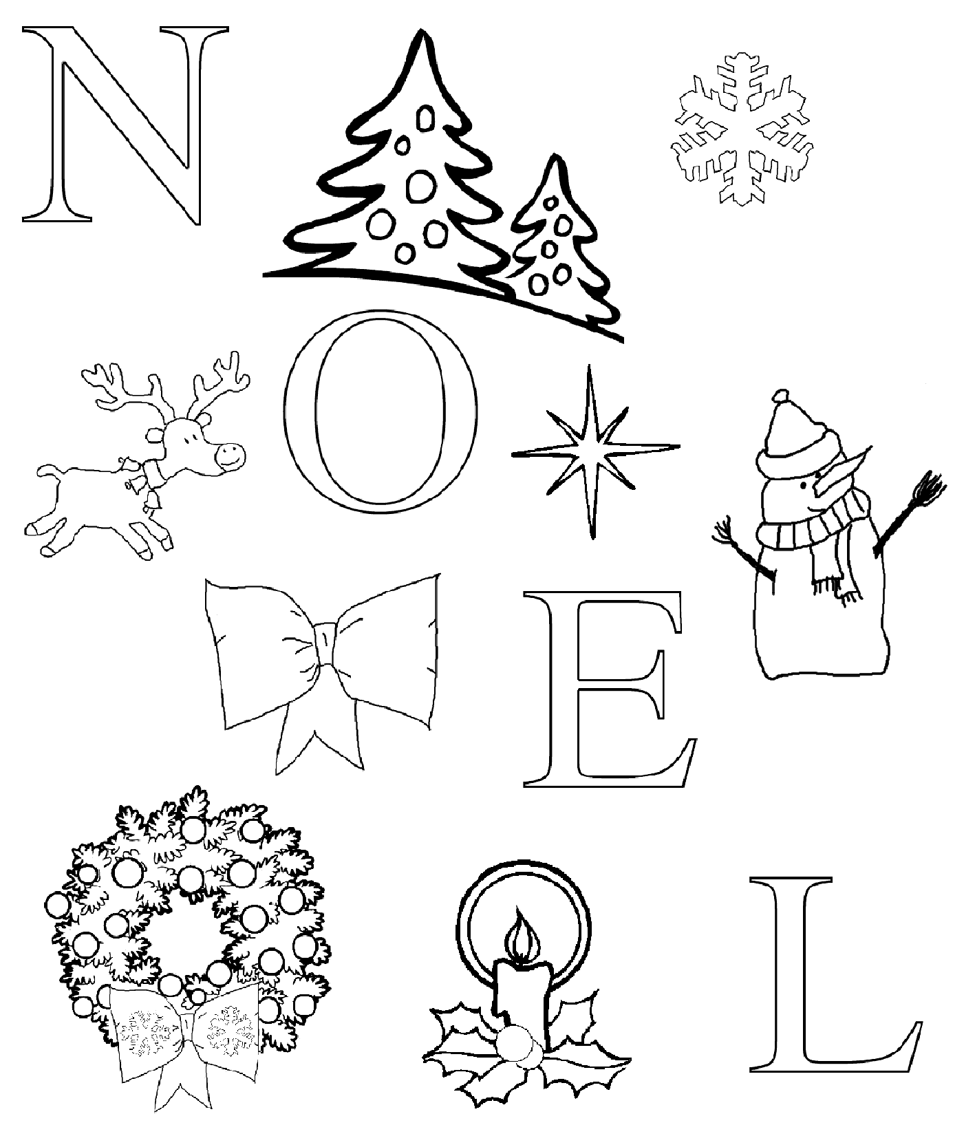 Dibujo para colorear: Navidad (Fiestas y ocasiones especiales) #54759 - Dibujos para Colorear e Imprimir Gratis