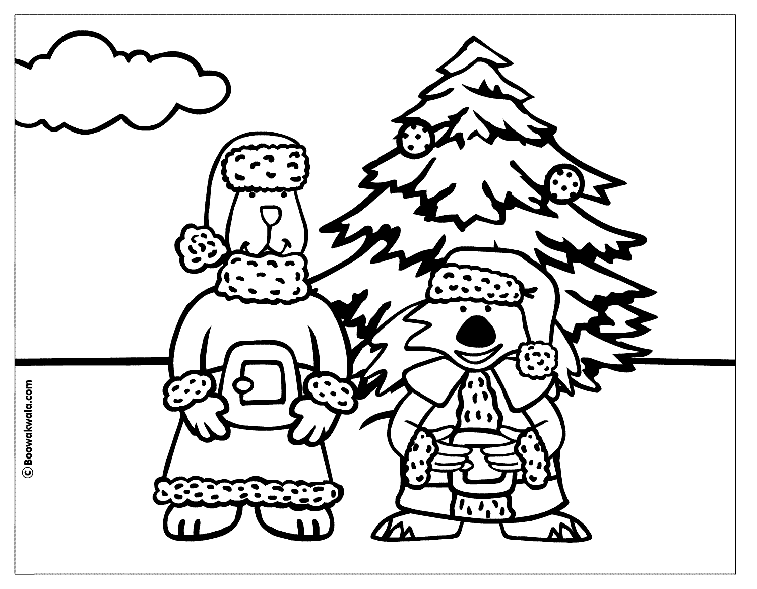 Dibujo para colorear: Navidad (Fiestas y ocasiones especiales) #54896 - Dibujos para Colorear e Imprimir Gratis