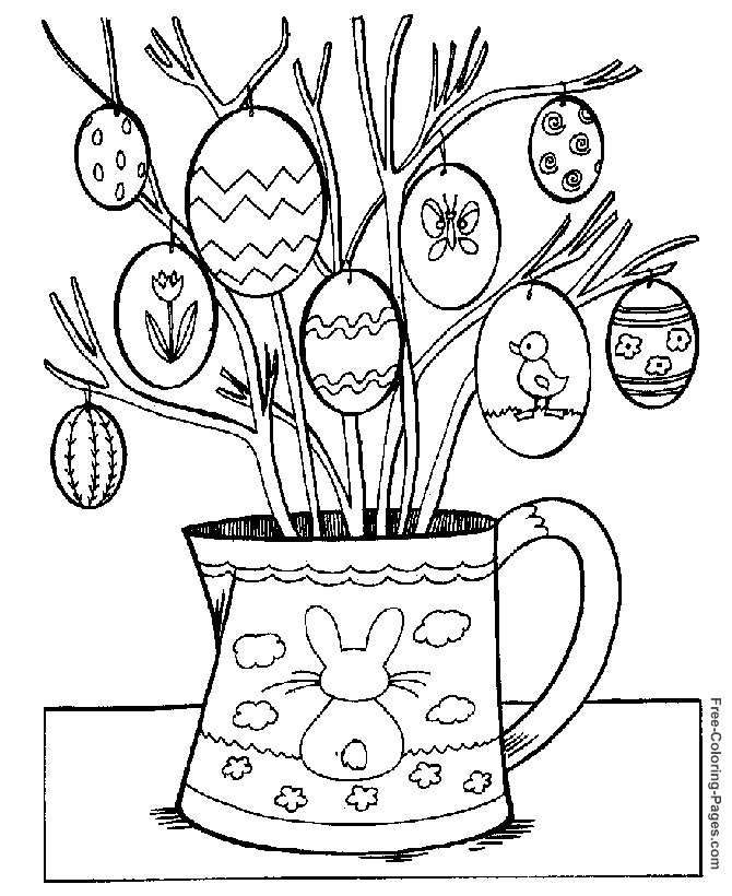 Dibujo para colorear: Pascua (Fiestas y ocasiones especiales) #54356 - Dibujos para Colorear e Imprimir Gratis