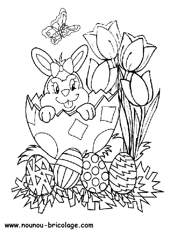 Dibujo para colorear: Pascua (Fiestas y ocasiones especiales) #54460 - Dibujos para Colorear e Imprimir Gratis