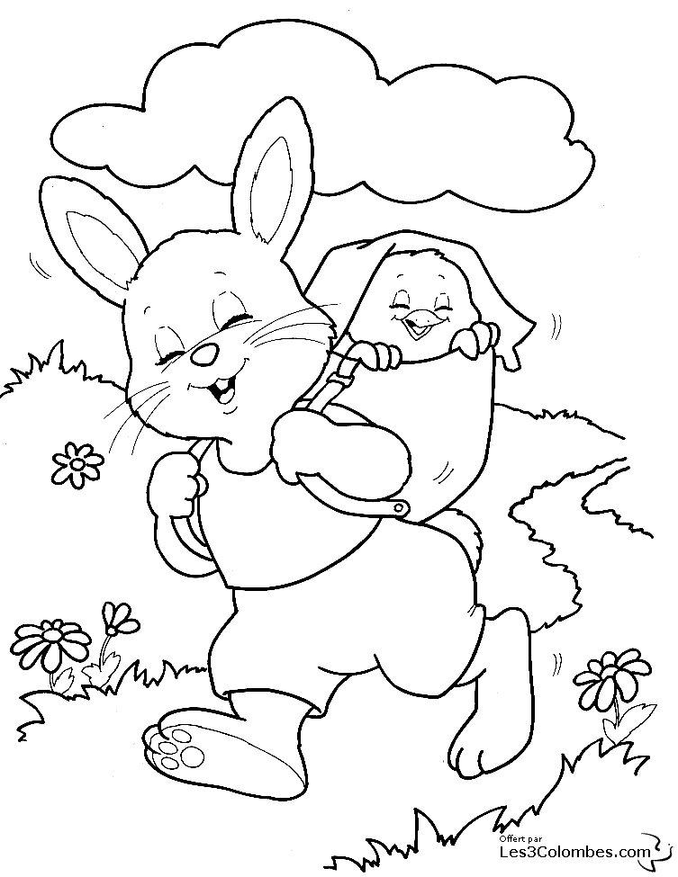 Dibujo para colorear: Pascua (Fiestas y ocasiones especiales) #54547 - Dibujos para Colorear e Imprimir Gratis