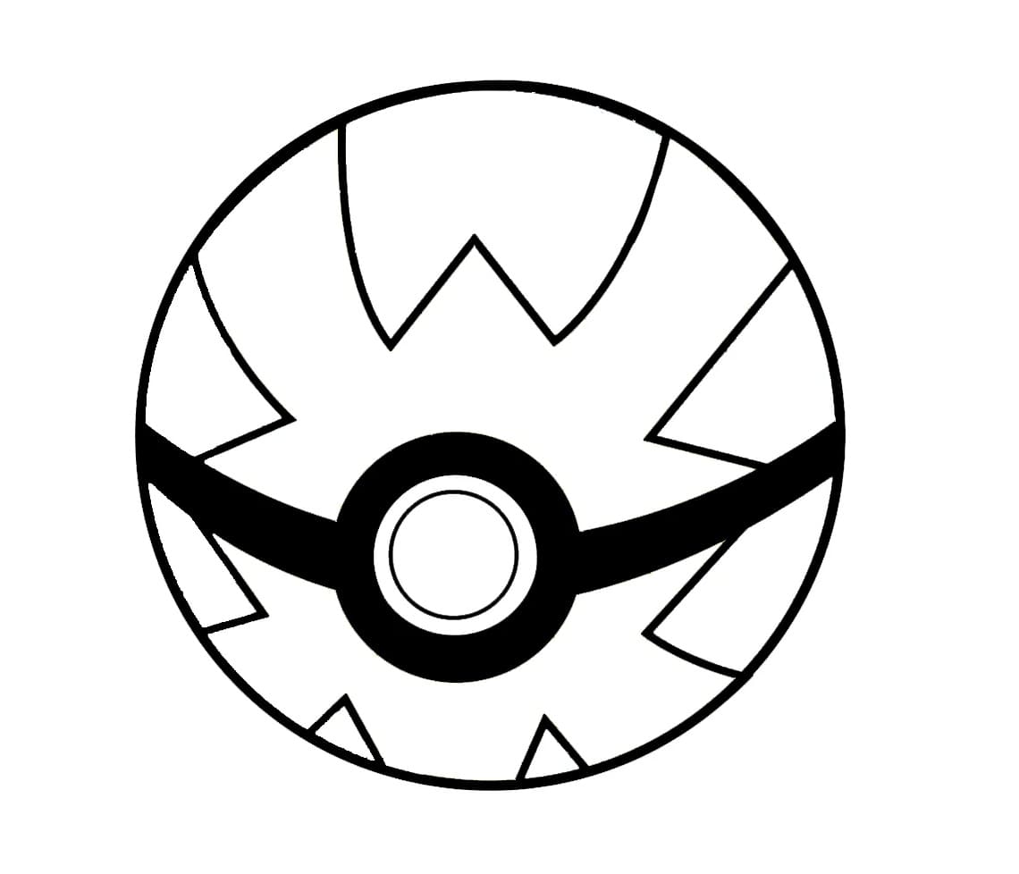 Dibujo gratuito Pokeball #216489 de la coleccion Juguetes y Juegos para imprimir