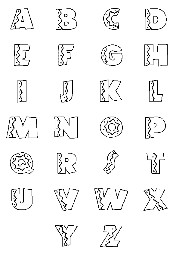 Dibujo gratuito Alfabeto #124933 de la coleccion Letras y Alfabeto para imprimir