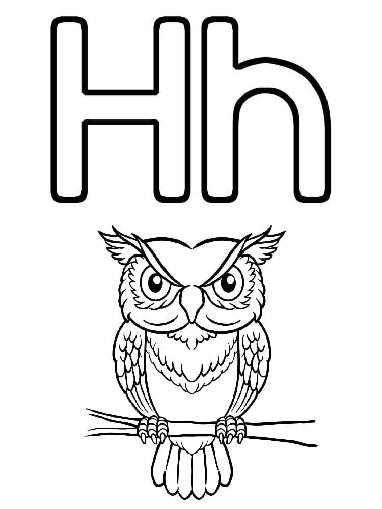 Dibujo para colorear: Letra H (Letras y Alfabeto) #194635 - Dibujos para Colorear e Imprimir Gratis