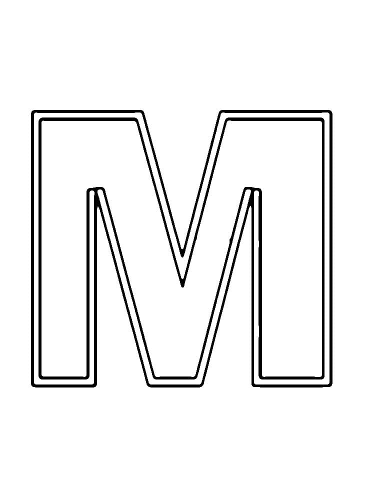 Dibujo gratuito Letra M #194696 de la coleccion Letras y Alfabeto para imprimir