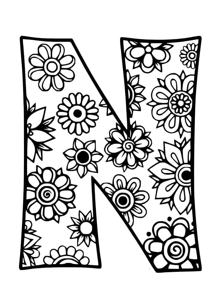 Dibujo gratuito Letra N #194709 de la coleccion Letras y Alfabeto para imprimir