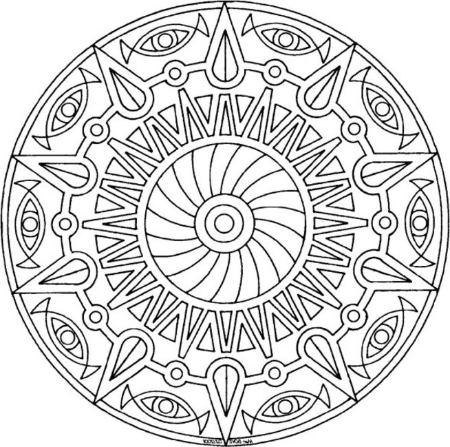 Dibujo gratuito Anti-Estrés #127146 de la coleccion Mandalas para imprimir