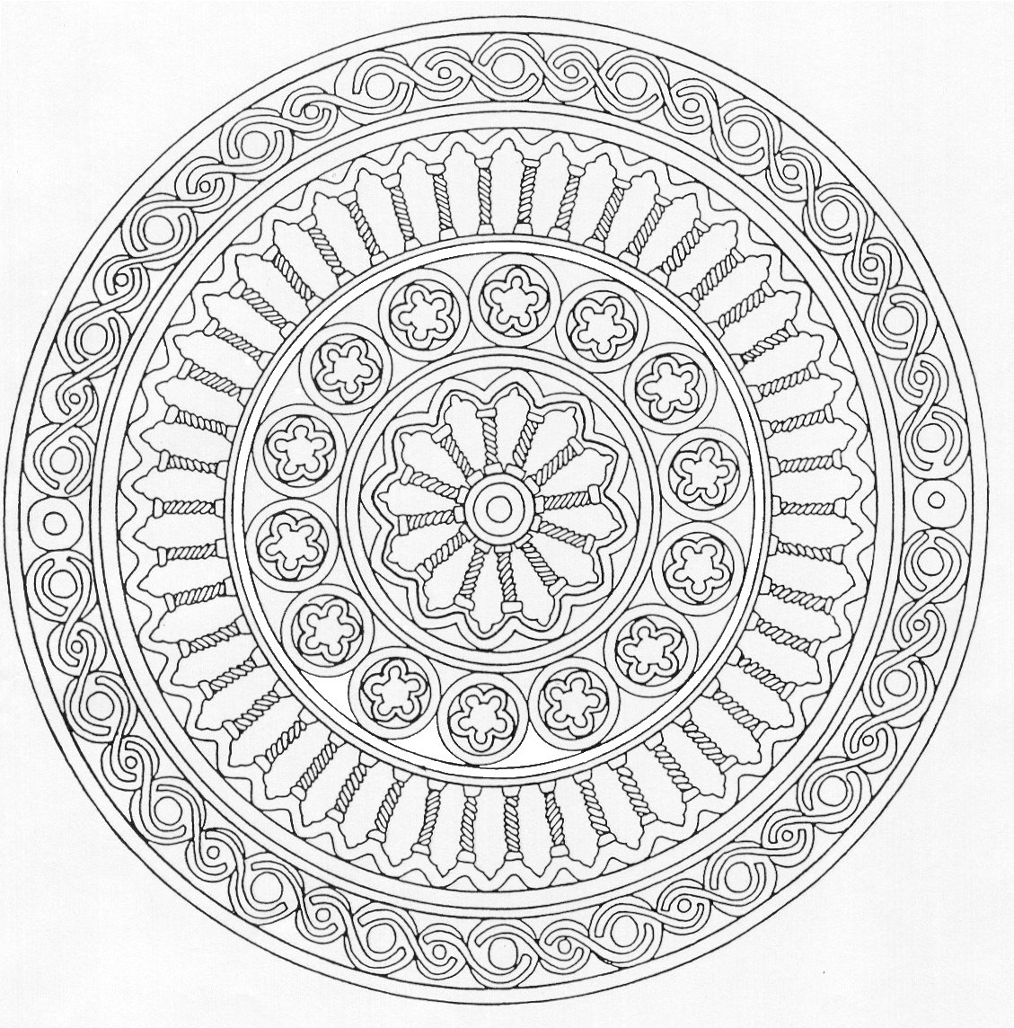 Dibujo gratuito Anti-Estrés #22903 de la coleccion Mandalas para imprimir