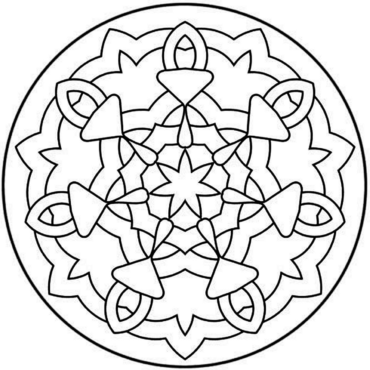 Dibujo gratuito Anti-Estrés #22908 de la coleccion Mandalas para imprimir