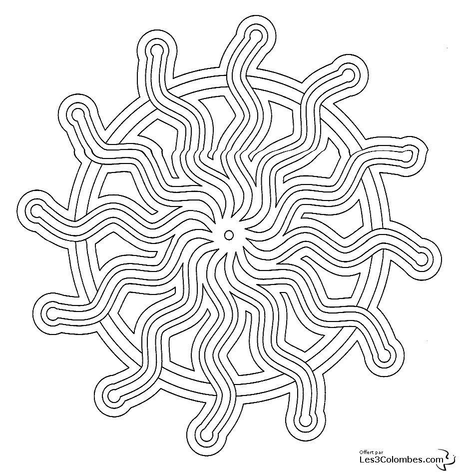 Dibujo gratuito Anti-Estrés #23020 de la coleccion Mandalas para imprimir
