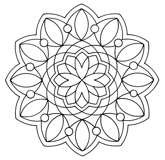 Dibujo gratuito Anti-Estrés #23025 de la coleccion Mandalas para imprimir