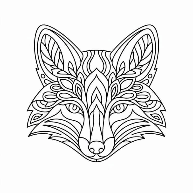 Dibujo gratuito Mandala de Zorro #221994 de la coleccion Mandalas para imprimir