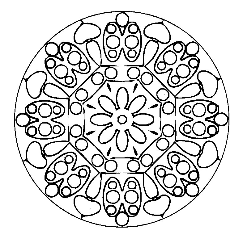 Dibujo para colorear: Mandalas (Mandalas) #22884 - Dibujos para Colorear e Imprimir Gratis