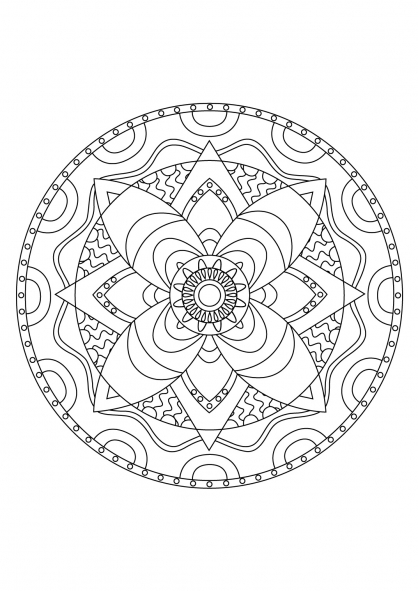 Dibujo para colorear: Mandalas (Mandalas) #23070 - Dibujos para Colorear e Imprimir Gratis
